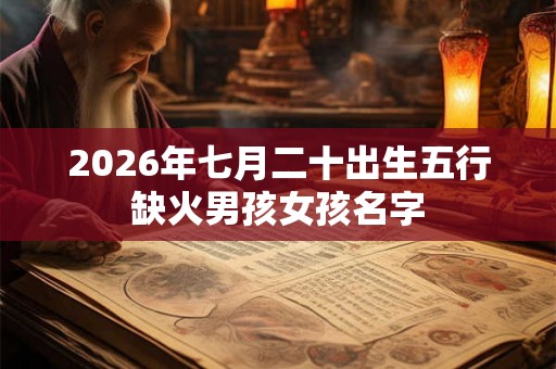 2026年七月二十出生五行缺火男孩女孩名字