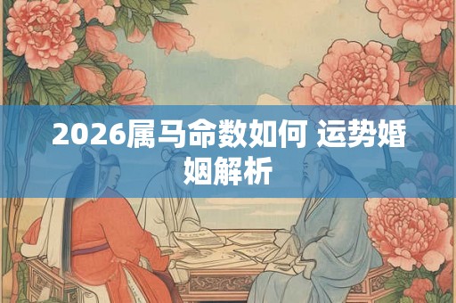 2026属马命数如何 运势婚姻解析 2026属马命数如何 运势婚姻解析