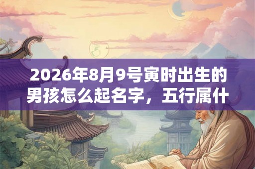 2026年8月9号寅时出生的男孩怎么起名字,五行属什么 2026年8月9号寅时出生的男孩怎么起名字,五行属什么