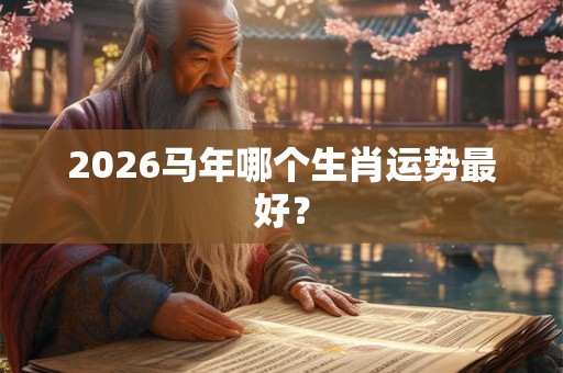 2026马年哪个生肖运势最好？