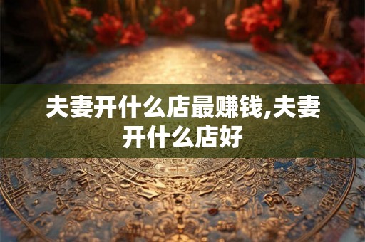 夫妻开什么店最赚钱,夫妻开什么店好