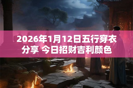 2026年1月12日五行穿衣分享 今日招财吉利颜色 2026年1月12日五行穿衣分享 今日招财吉利颜色