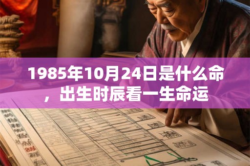 1985年10月24日是什么命，出生时辰看一生命运