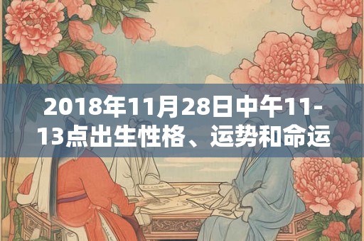 2018年11月28日中午11-13点出生性格、运势和命运