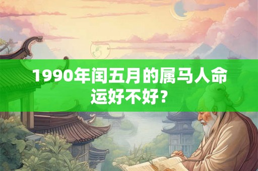 1990年闰五月的属马人命运好不好？