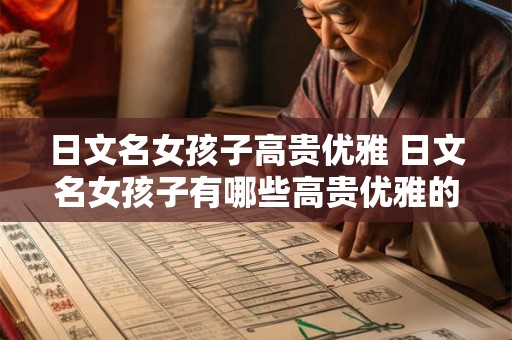 日文名女孩子高贵优雅 日文名女孩子有哪些高贵优雅的选择