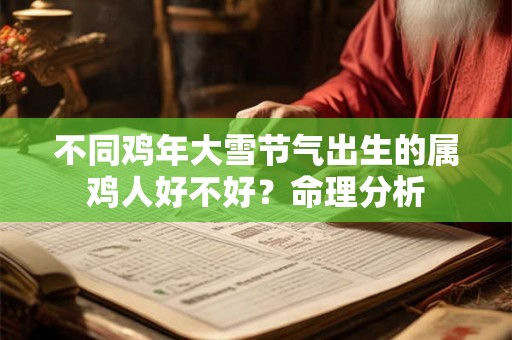 不同鸡年大雪节气出生的属鸡人好不好？命理分析