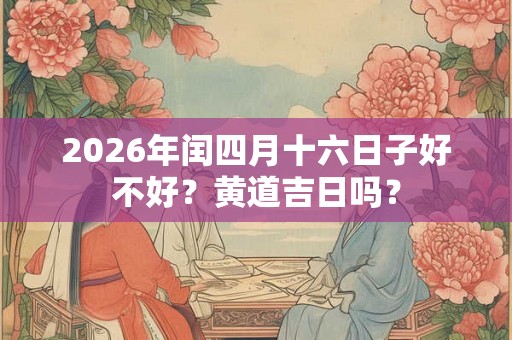 2026年闰四月十六日子好不好？黄道吉日吗？