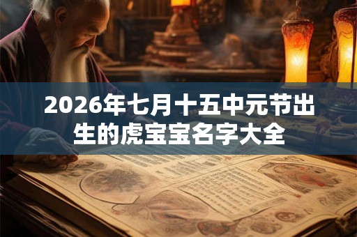 2026年七月十五中元节出生的虎宝宝名字大全