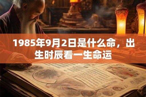 1985年9月2日是什么命，出生时辰看一生命运