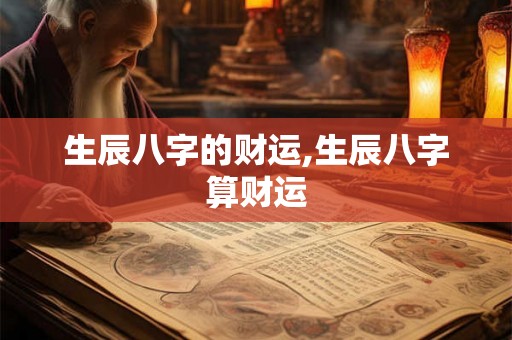 生辰八字的财运,生辰八字算财运
