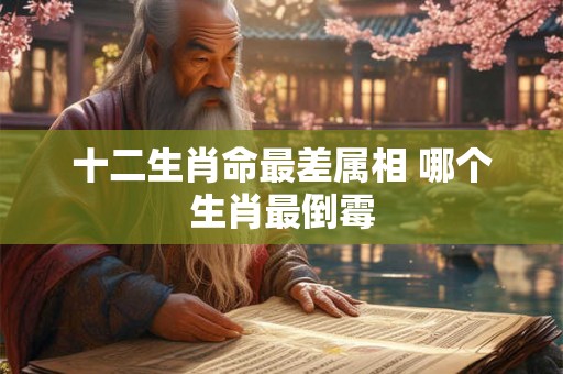 十二生肖命最差属相 哪个生肖最倒霉