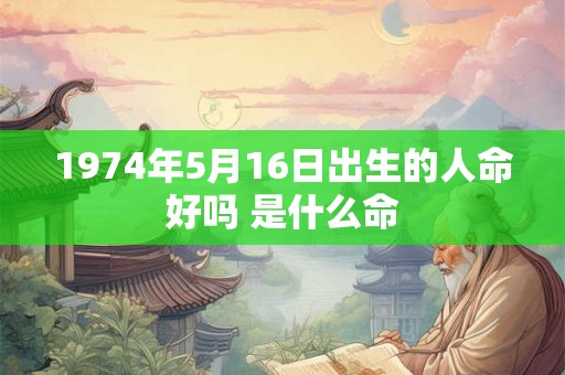 1974年5月16日出生的人命好吗 是什么命