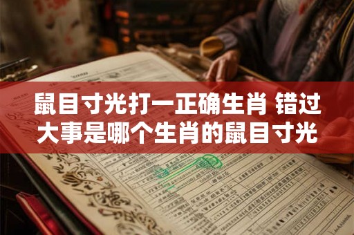 鼠目寸光打一正确生肖 错过大事是哪个生肖的鼠目寸光