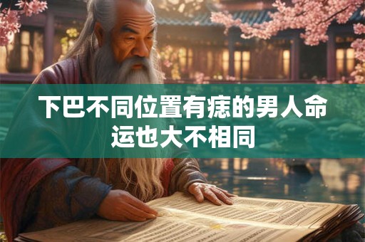 下巴不同位置有痣的男人命运也大不相同