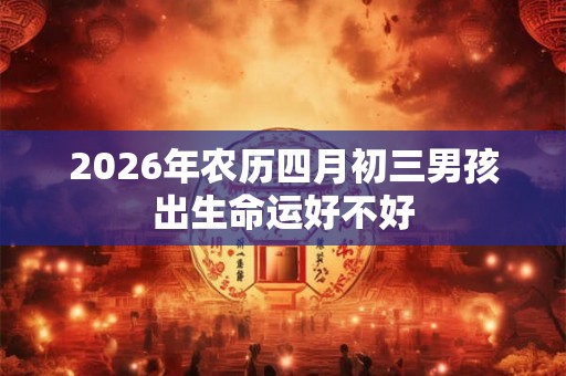 2026年农历四月初三男孩出生命运好不好