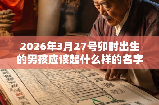 2026年3月27号卯时出生的男孩应该起什么样的名字