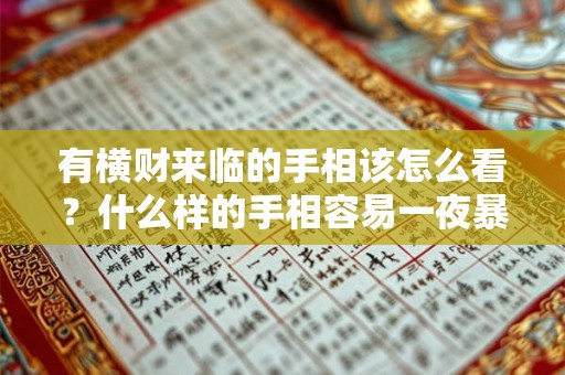 有横财来临的手相该怎么看？什么样的手相容易一夜暴富？