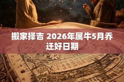 搬家择吉 2026年属牛5月乔迁好日期