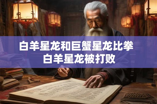 白羊星龙和巨蟹星龙比拳  白羊星龙被打败