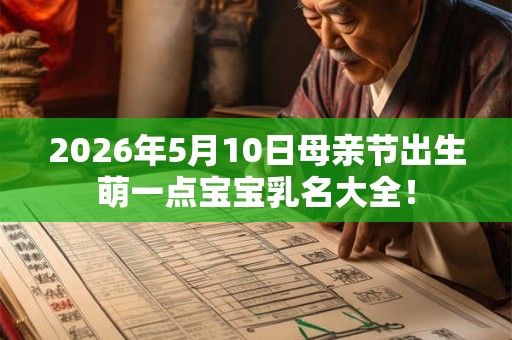 2026年5月10日母亲节出生萌一点宝宝乳名大全! 2026年5月10日母亲节出生萌一点宝宝乳名大全!