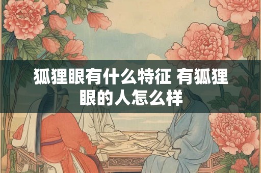 狐狸眼有什么特征 有狐狸眼的人怎么样 狐狸眼有什么特征 有狐狸眼的人怎么样