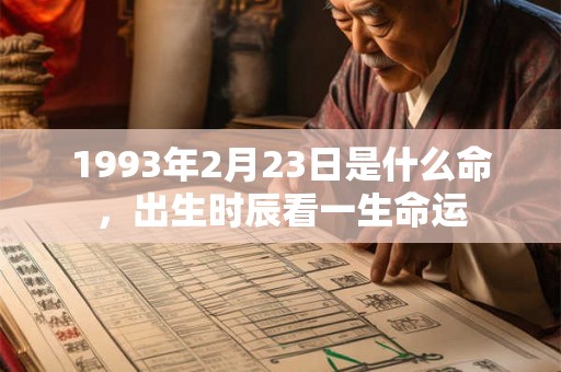 1993年2月23日是什么命,出生时辰看一生命运 1993年2月23日是什么命,出生时辰看一生命运