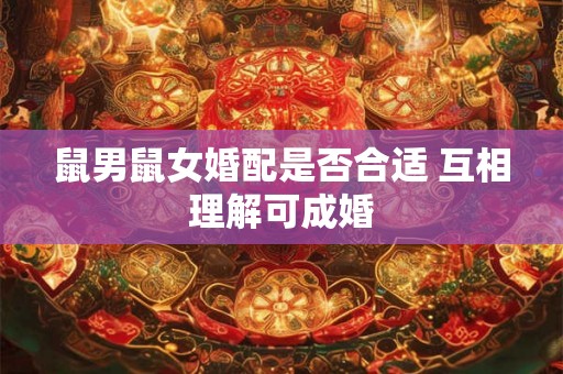 鼠男鼠女婚配是否合适 互相理解可成婚