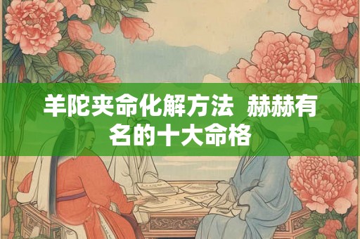 羊陀夹命化解方法  赫赫有名的十大命格