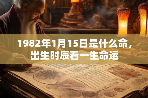 1982年1月15日是什么命,出生时辰看一生命运 1982年1月15日是什么命,出生时辰看一生命运
