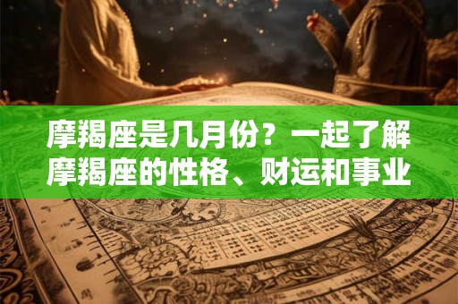 摩羯座是几月份?一起了解摩羯座的性格、财运和事业吧! 摩羯座是几月份?一起了解摩羯座的性格、财运和事业吧!