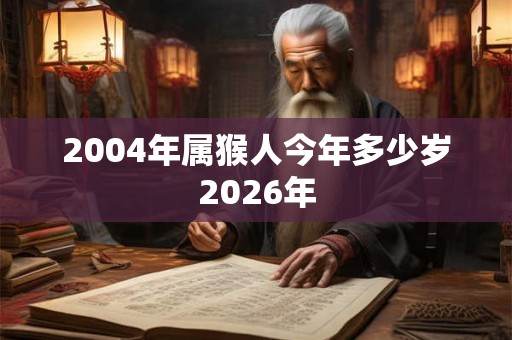 2004年属猴人今年多少岁2026年