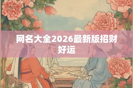 网名大全2026最新版招财好运