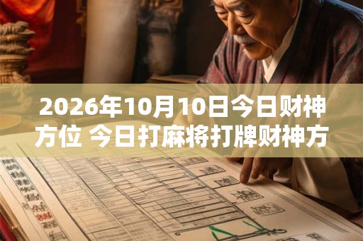 2026年10月10日今日财神方位 今日打麻将打牌财神方位 2026年10月10日今日财神方位 今日打麻将打牌财神方位
