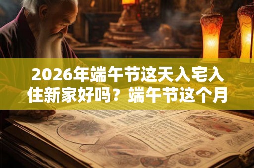 2026年端午节这天入宅入住新家好吗?端午节这个月哪天搬家比较好? 2026年端午节这天入宅入住新家好吗?端午节这个月哪天搬家比较好?