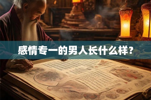 感情专一的男人长什么样？