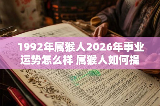 1992年属猴人2026年事业运势怎么样 属猴人如何提升事业运