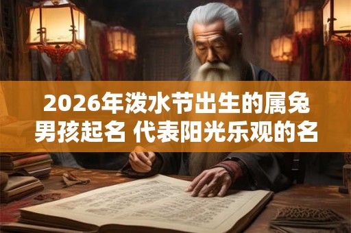 2026年泼水节出生的属兔男孩起名 代表阳光乐观的名字