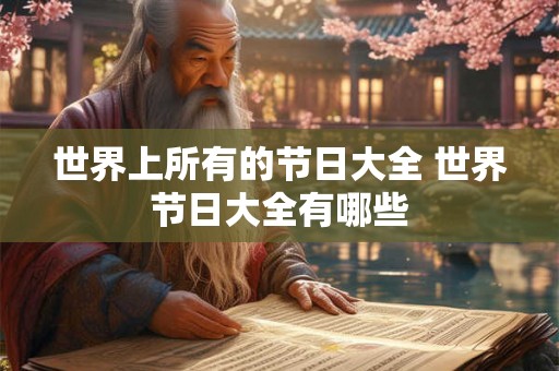 世界上所有的节日大全 世界节日大全有哪些
