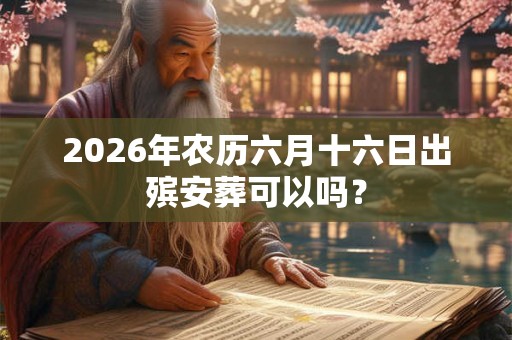 2026年农历六月十六日出殡安葬可以吗？