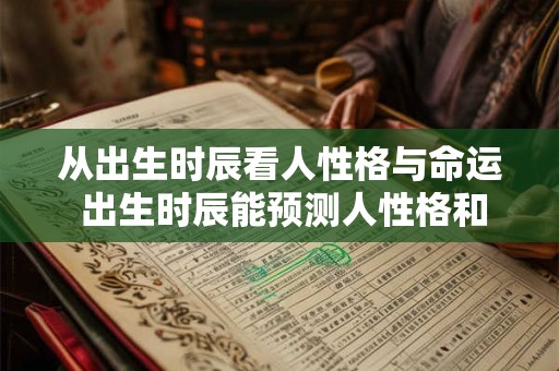 从出生时辰看人性格与命运 出生时辰能预测人性格和命运吗