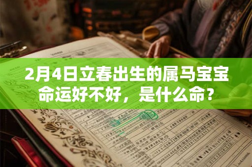 2月4日立春出生的属马宝宝命运好不好，是什么命？