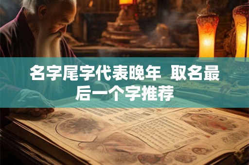 名字尾字代表晚年  取名最后一个字推荐