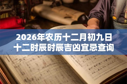 2026年农历十二月初九日十二时辰时辰吉凶宜忌查询 2026年农历十二月初九日十二时辰时辰吉凶宜忌查询