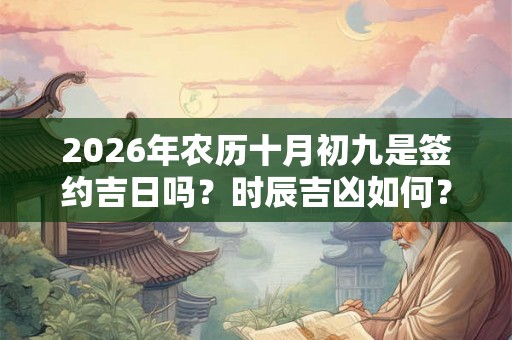 2026年农历十月初九是签约吉日吗？时辰吉凶如何？