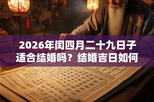 2026年闰四月二十九日子适合结婚吗？结婚吉日如何选择？