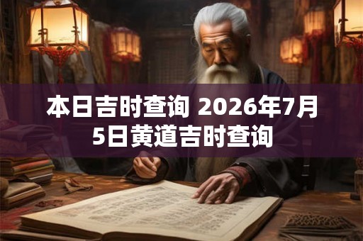 本日吉时查询 2026年7月5日黄道吉时查询