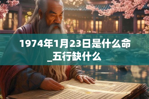 1974年1月23日是什么命_五行缺什么