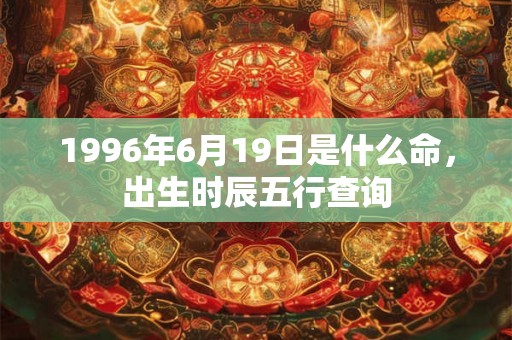 1996年6月19日是什么命,出生时辰五行查询 1996年6月19日是什么命,出生时辰五行查询