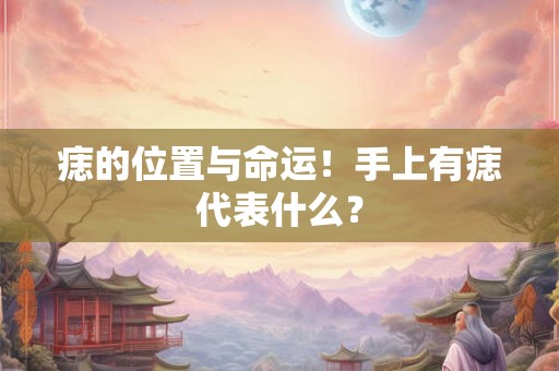 痣的位置与命运！手上有痣代表什么？